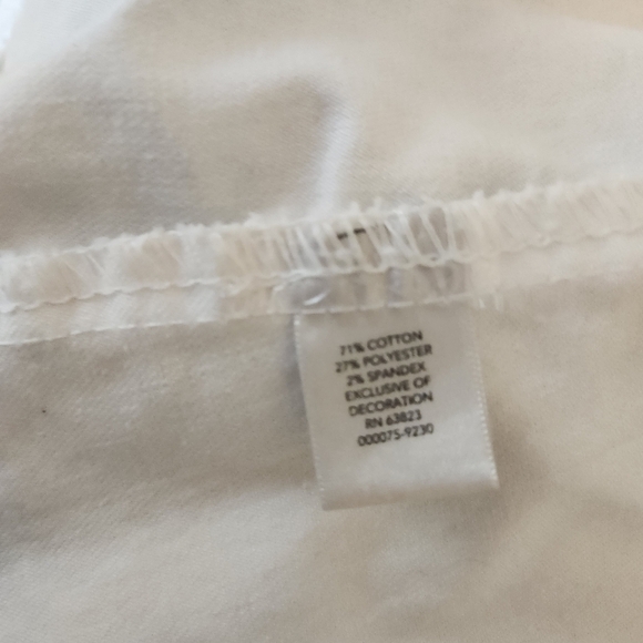 C J Banks White Jean Jacket Embroidered, sz 3X - Picture 9 of 11